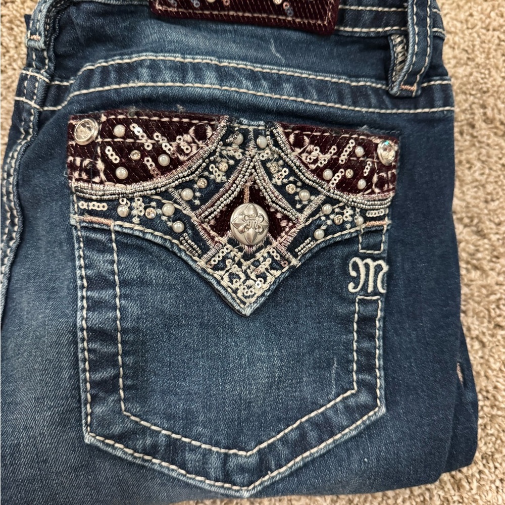 Miss Me Blue Designer Jeans with Embellished Back